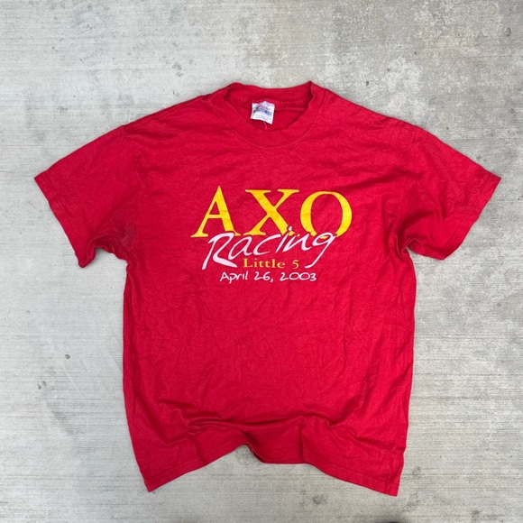 Y2K Beefy Hanes AXO Racing Graphic Tee - Picture 1 of 3